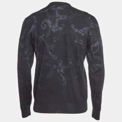 مملوكة مسبقًا Hermes Navy Blue L'Instruction du Roy Patine Cashmere Knit Sweater M