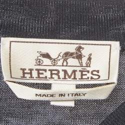 مملوكة مسبقًا Hermes Navy Blue L'Instruction du Roy Patine Cashmere Knit Sweater M