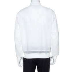 Hermes White Cotton Bomber Jacket XS