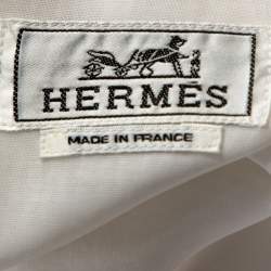 Hermes White Cotton Bomber Jacket XS
