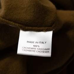 Hermes Tan Brown Rib Knit Cashmere Long Sleeve Sweater M