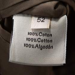 Hermes Dark Khaki Cotton Light Weight Two Buttoned Jacket XL 