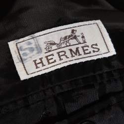 Hermes Anthracite Cashmere & Leather Trim Liverpool Mid Length Coat M 