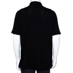 Pre Owned Hermès Black Cotton Pique Polo T-Shirt XXXL 