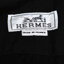 Pre Owned Hermes Black Cotton Button Front Long Sleeve Shirt 5XL