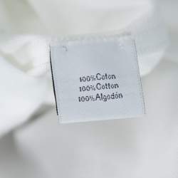 Hermes White Cotton Pique Contrast Detail Polo T Shirt XXL