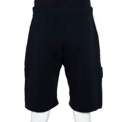 Hermes Black Cotton Contrast Trim Detail Jogging Shorts XL