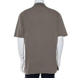 Pre Owned Hermès Olive Green Cotton Pique Polo T-Shirt XXL