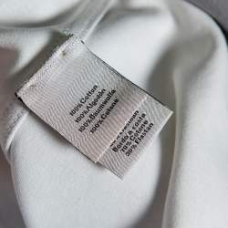 Pre Owned Hermès Grey Textured Knit Abstract Printed Sweater M    