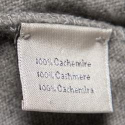 Hermes Grey Cashmere V-Neck Long Sleeve Sweater XXL