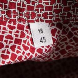 Hermes Red Printed Cotton Button Front Shirt XXXL