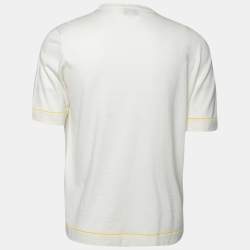 Hermes Cream Cashmere T-Shirt L