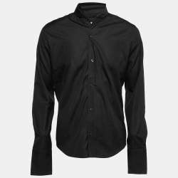Hermés Black Poplin Button Front Shirt S