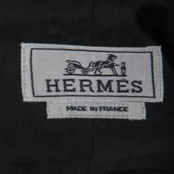 Hermés Black Poplin Button Front Shirt S