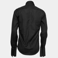 Hermés Black Poplin Button Front Shirt S