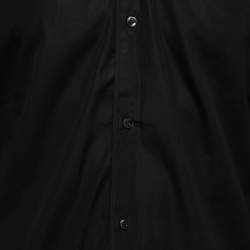 Hermés Black Poplin Button Front Shirt S