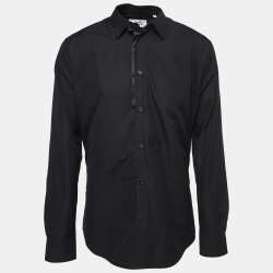 Hermes Black Cotton Button Front Shirt L