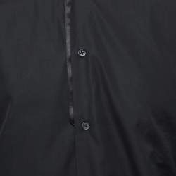 Hermes Black Cotton Button Front Shirt L