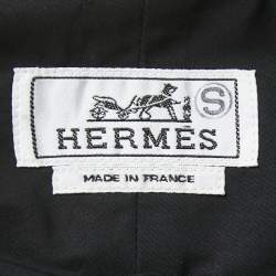 Hermes Black Cotton Button Front Shirt L