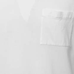 Hermes White Cotton Pique Crew Neck T-Shirt L