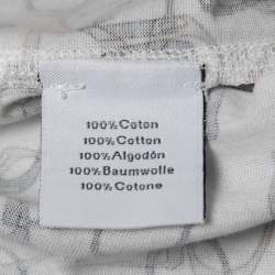 Pre Owned Hermes White Printed Cotton T-Shirt L
