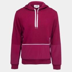 Hermes Burgundy Cotton Knit Hoodie L
