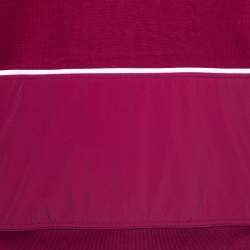 Hermes Burgundy Cotton Knit Hoodie L