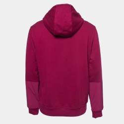 Hermes Burgundy Cotton Knit Hoodie L