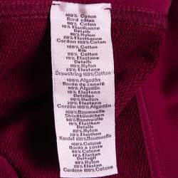 Hermes Burgundy Cotton Knit Hoodie L