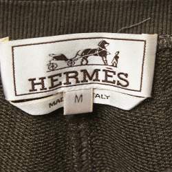 Hermes Olive Green Cotton Shorts M