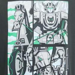 Pre Owned Hermes Dark Green Cotton Graphic T-Shirt XL