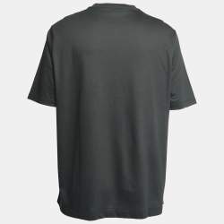 Pre Owned Hermes Dark Green Cotton Graphic T-Shirt XL