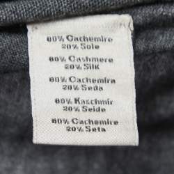Hermes Grey Cashmere Blend Zip Front Jacket M