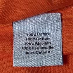 Hermes Orange Cotton Pique Crew Neck T-Shirt S