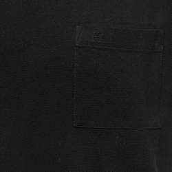 Pre Owned Hermes Black Cotton Crew Neck Half Sleeve T-Shirt L