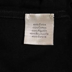 Pre Owned Hermes Black Cotton Crew Neck Half Sleeve T-Shirt L