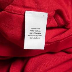 Hermès Red Cotton Pique Polo T-Shirt L