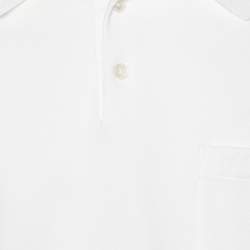 Hermès  White Cotton Pique Polo T-Shirt XXL