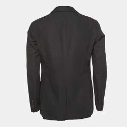 Hermes Black Cotton Blend Single Breasted Blazer L
