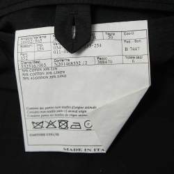 Hermes Black Cotton Blend Single Breasted Blazer L