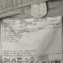 Hermes Light Grey Cotton Blend Single Breasted Blazer L