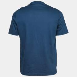 Hermes Blue Robot Print Cotton T-Shirt M