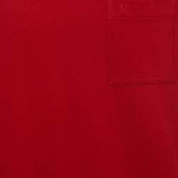 Pre Owned Hermes Red Cotton Pique Crew Neck T-Shirt L