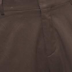 Hermes Brown Cotton Regular Fit Trousers L