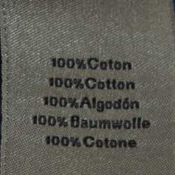Pre Owned Hermes Blue Logo Embroidered Cotton Pique Polo T-Shirt M