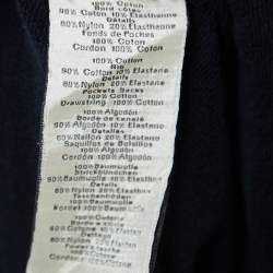 Hermes Navy Blue Cotton Hooded Sweatshirt L