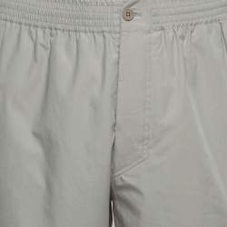 Hermes Grey Poplin Craquante Trousers M