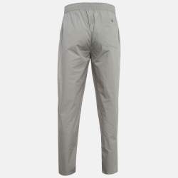 Hermes Grey Poplin Craquante Trousers M