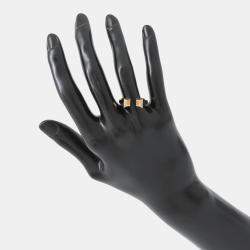 Pre Owned Hermes Crew De Forge Ring Size Gm/55/#15 18K Pink Gold