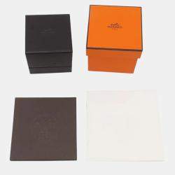 Pre Owned Hermes Crew De Forge Ring Size Gm/55/#15 18K Pink Gold